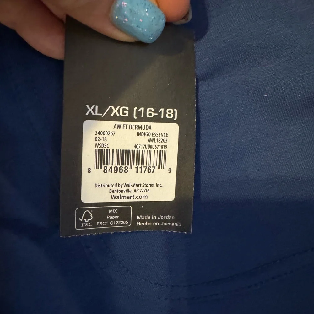 NWT Athletic Works  Blue Women's Bermudas SHORTS  16/18         #9 - Picture 5 of 6